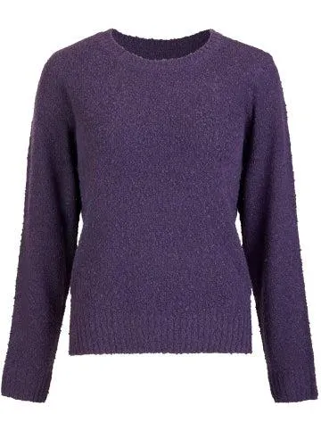 Women's Textured Soft Jumper in Grape