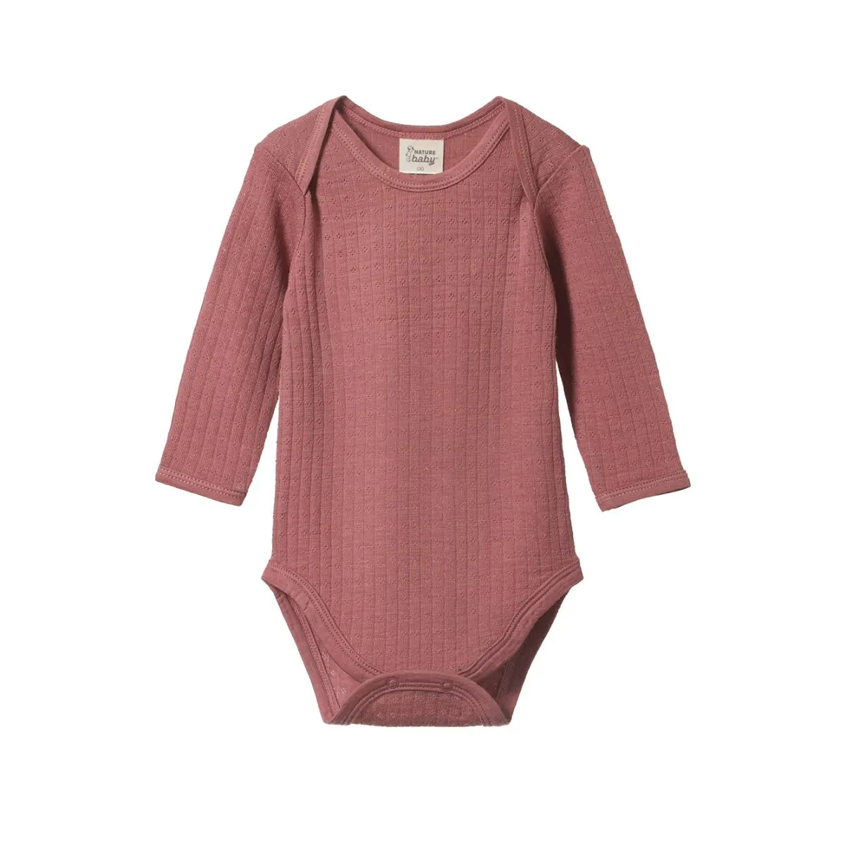 Merino Pointelle Long Sleeve Bodysuit