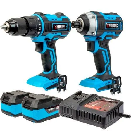 18v Li-ion Brushless Impact Drill and Driver Combo Kit 4AH