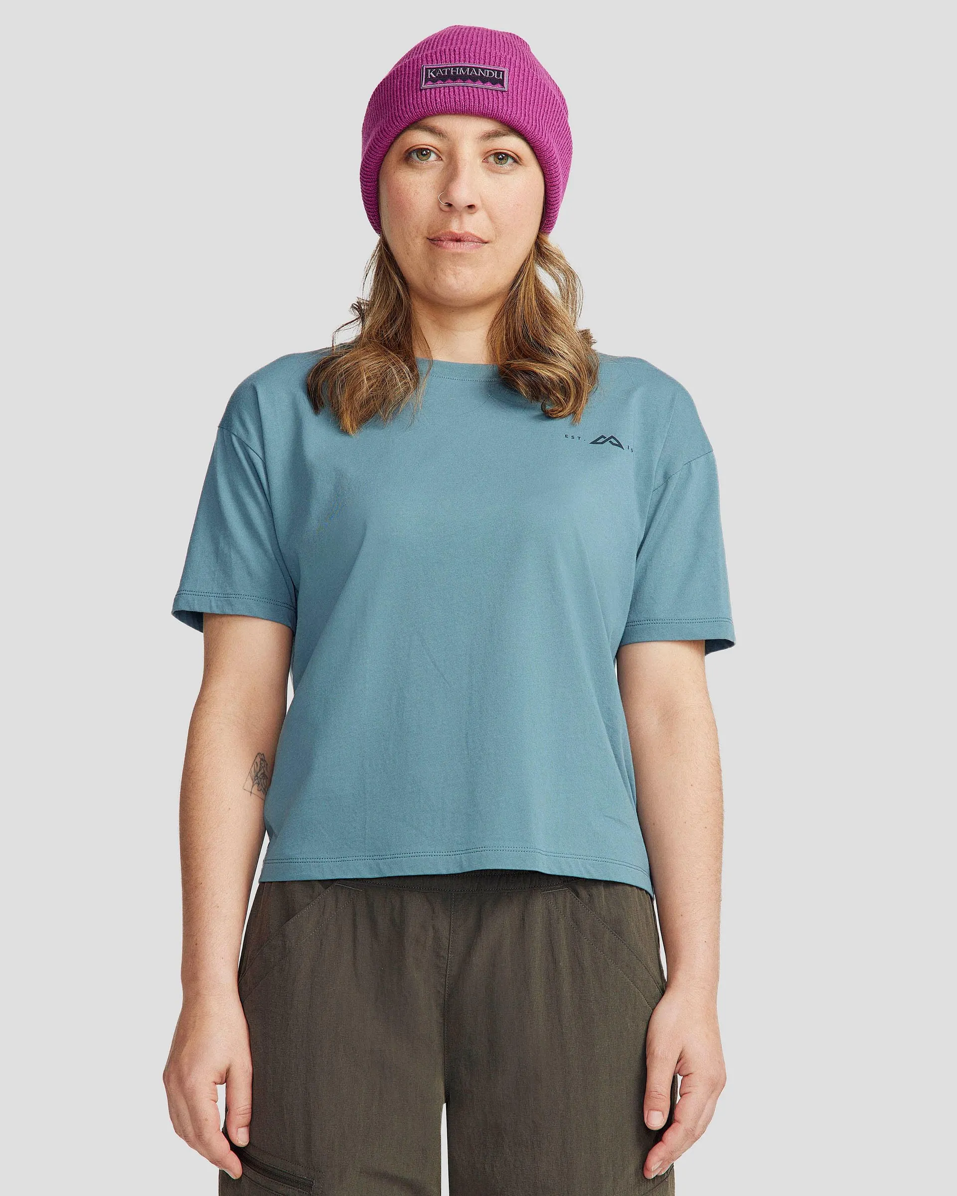 Women's 1987 Organic Cotton T-shirt - Washed Blue