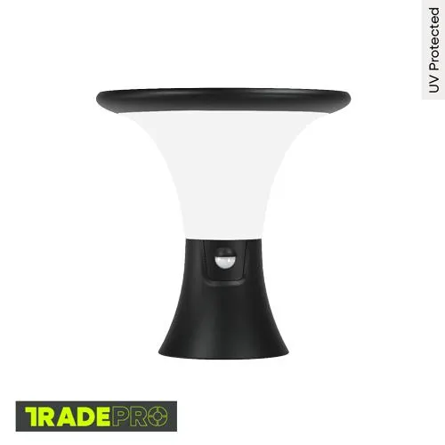 Arizona 10W Cct Ip65 Black Led Solar Gate/Post Top Light