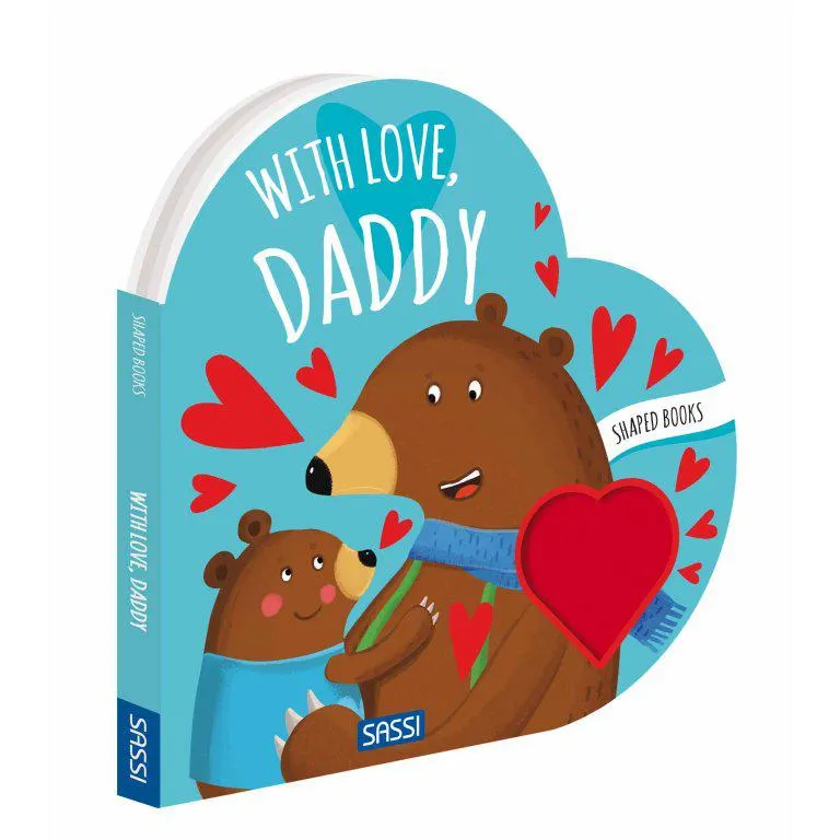 Sassi | With Love, Daddy - Shaped Board Book