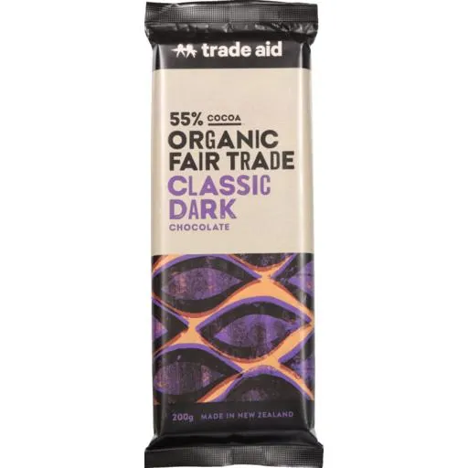 Trade Aid Chocolate Organic 55% Classic Dark 200g