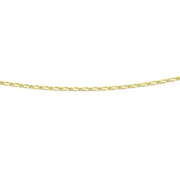 9ct Gold 50cm Solid Figaro 1+1 Chain