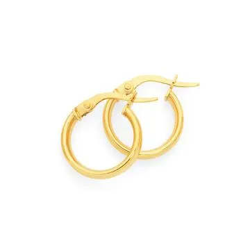 9ct, 10mm Hoop Earrings
