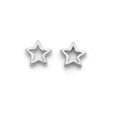 Sterling Silver 8mm Star Studs
