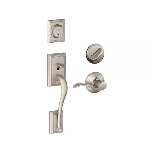 Schlage F Series Addison Entrance Set with Accent Lever