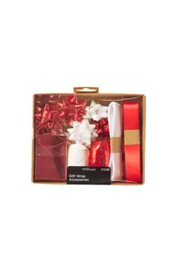 Whsmith Christmas Accessories Red And White Pack Of 30