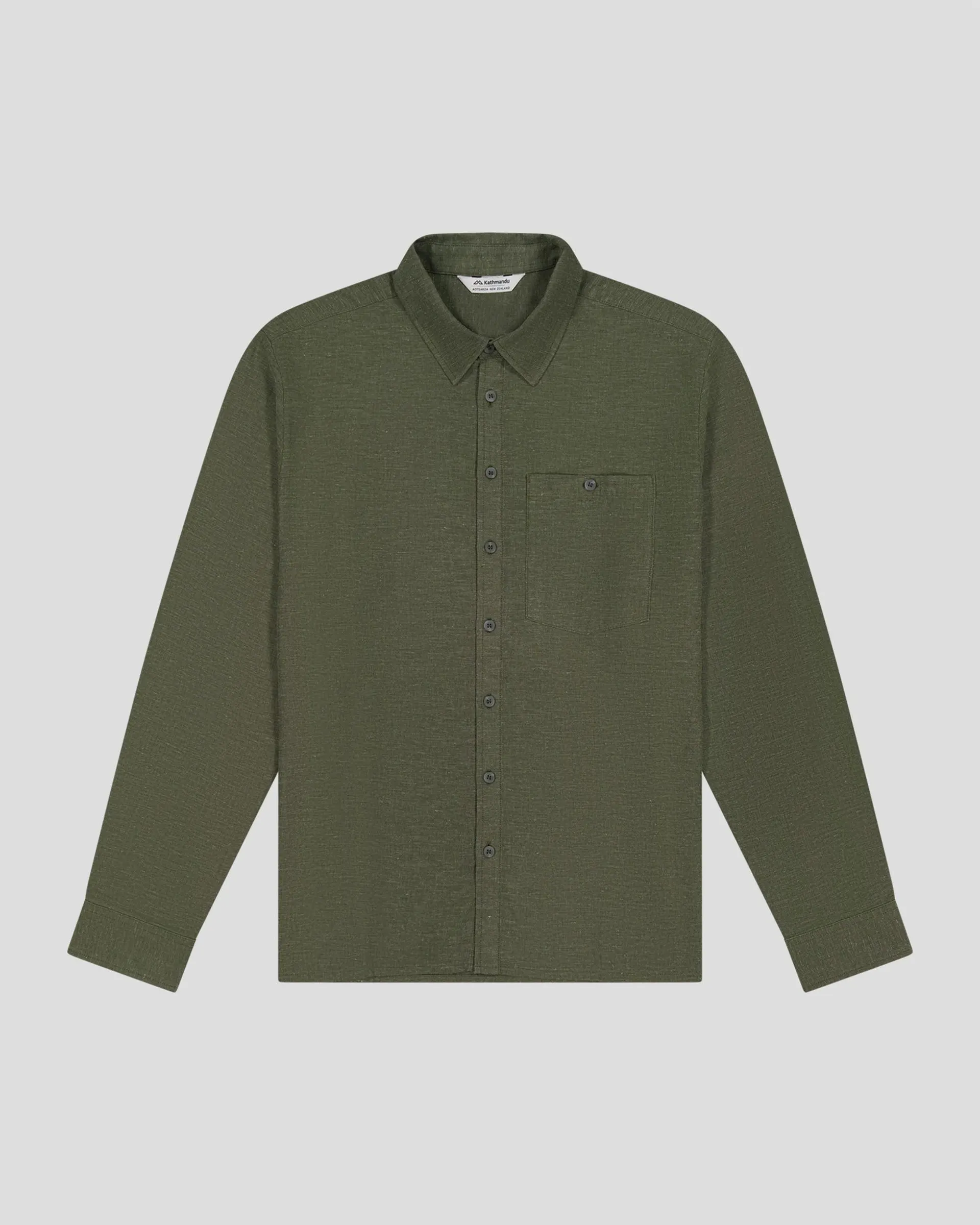 Men’s Weekend Natural Long Sleeve Shirt - Beech Chambray