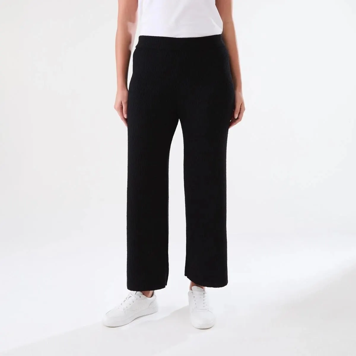 Wide True Knit Ankle Pants