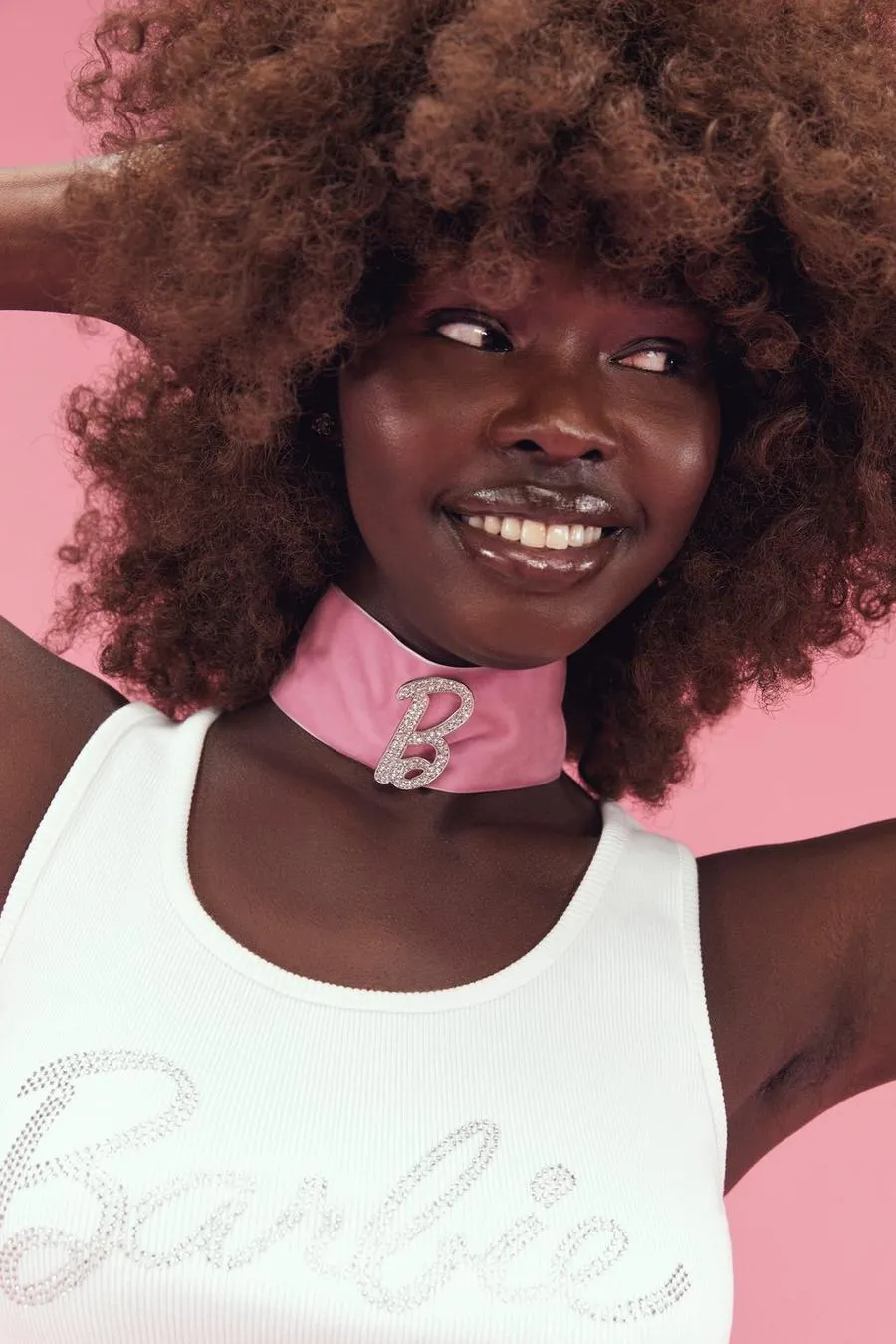 Barbie Pink Velvet Statement Choker