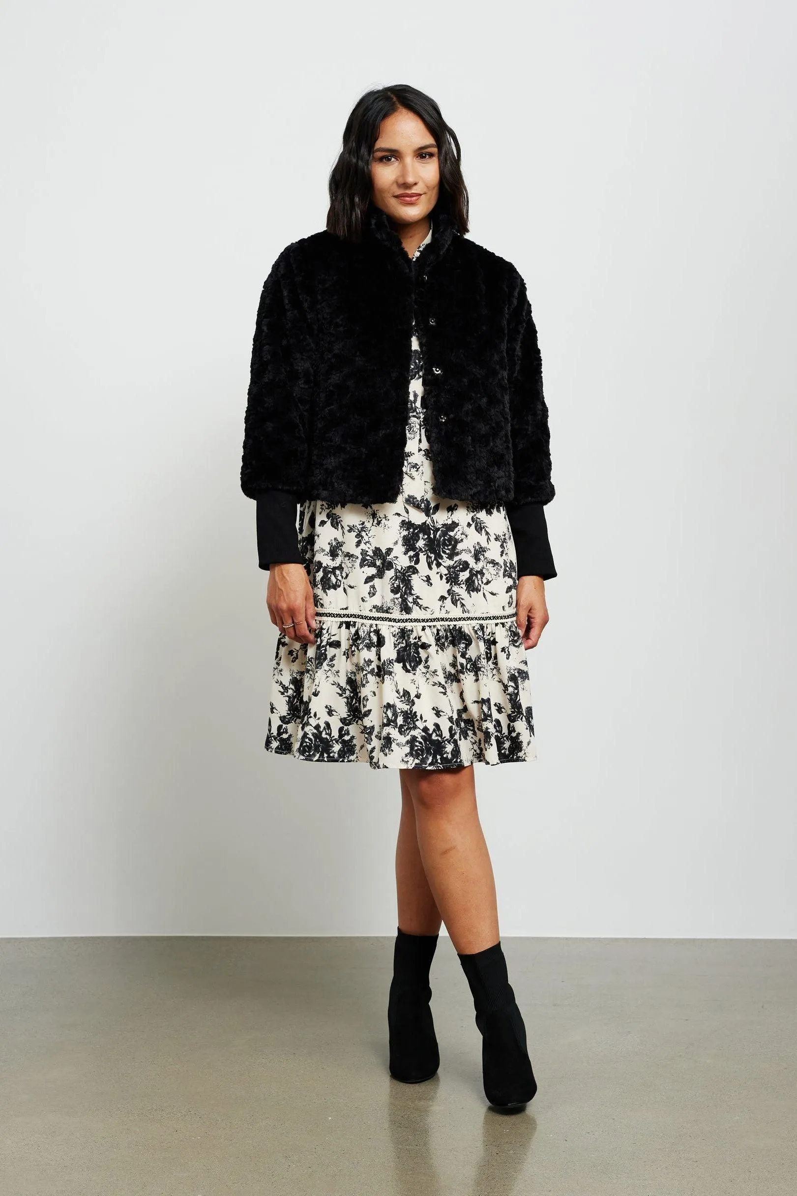 Vintage fur Jacket | Black