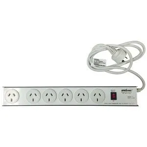 Powerboard 6way Metal Surge Protected