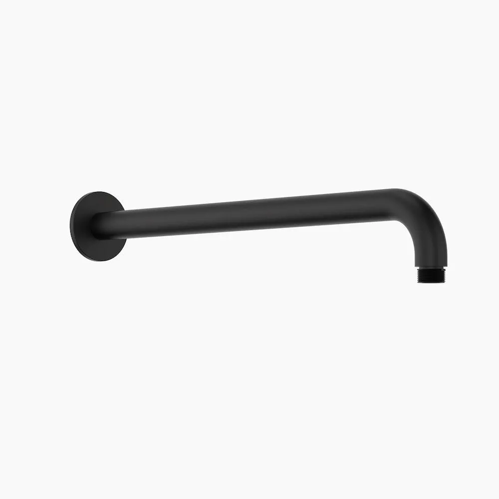Right Angled Wall Mounted Shower Arm 400mm Matte Black CL10052.B