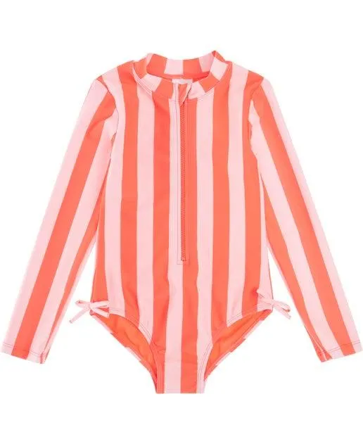 Little Kids' Printed Bow Side Paddlesuit