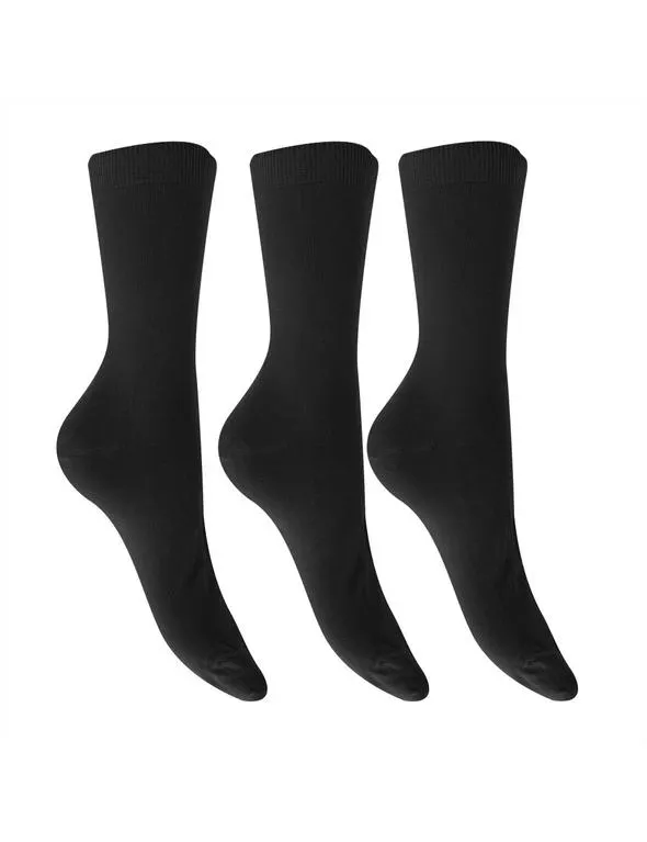 Womens/Ladies Extra Fine Silk Touch Bamboo Socks (3 Pairs)