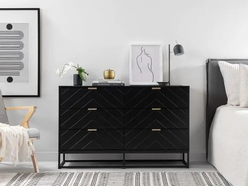 Inca Six Drawer - Black