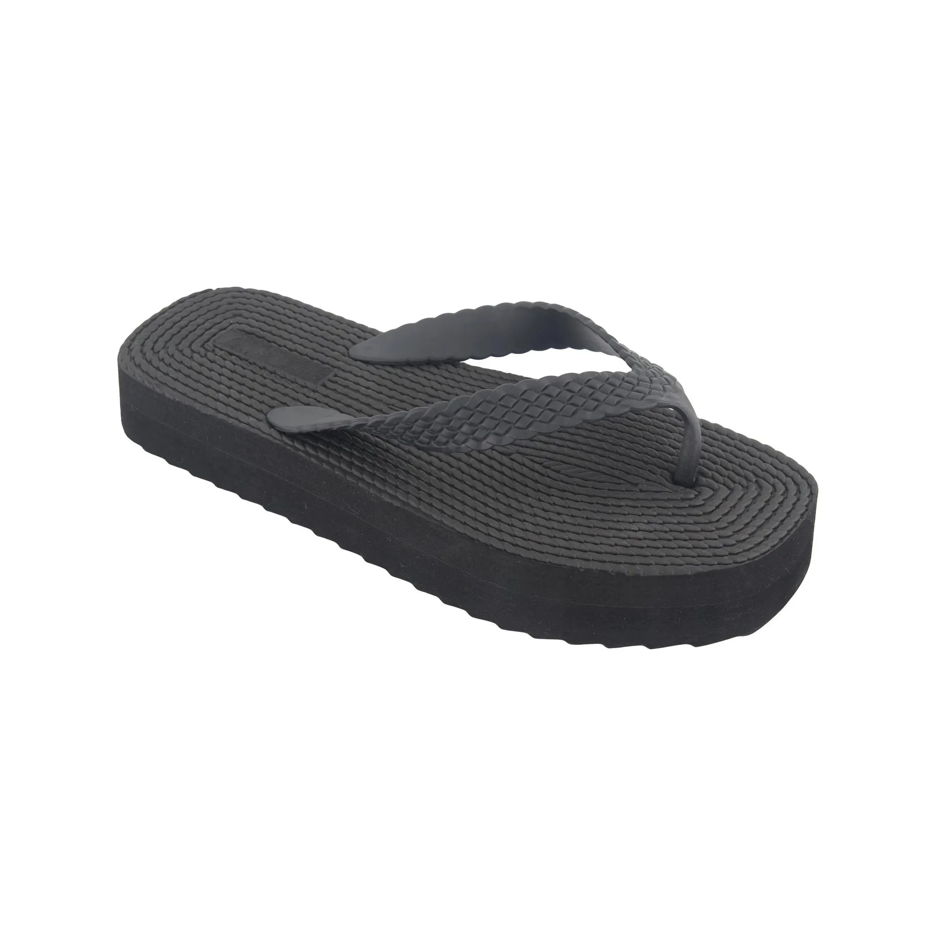 Textured Platform Thongs