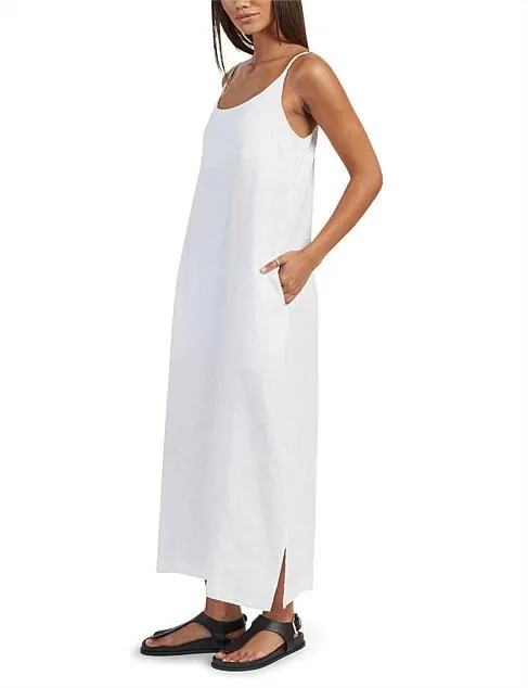 ESSENTIAL LINEN SLIP DRESS