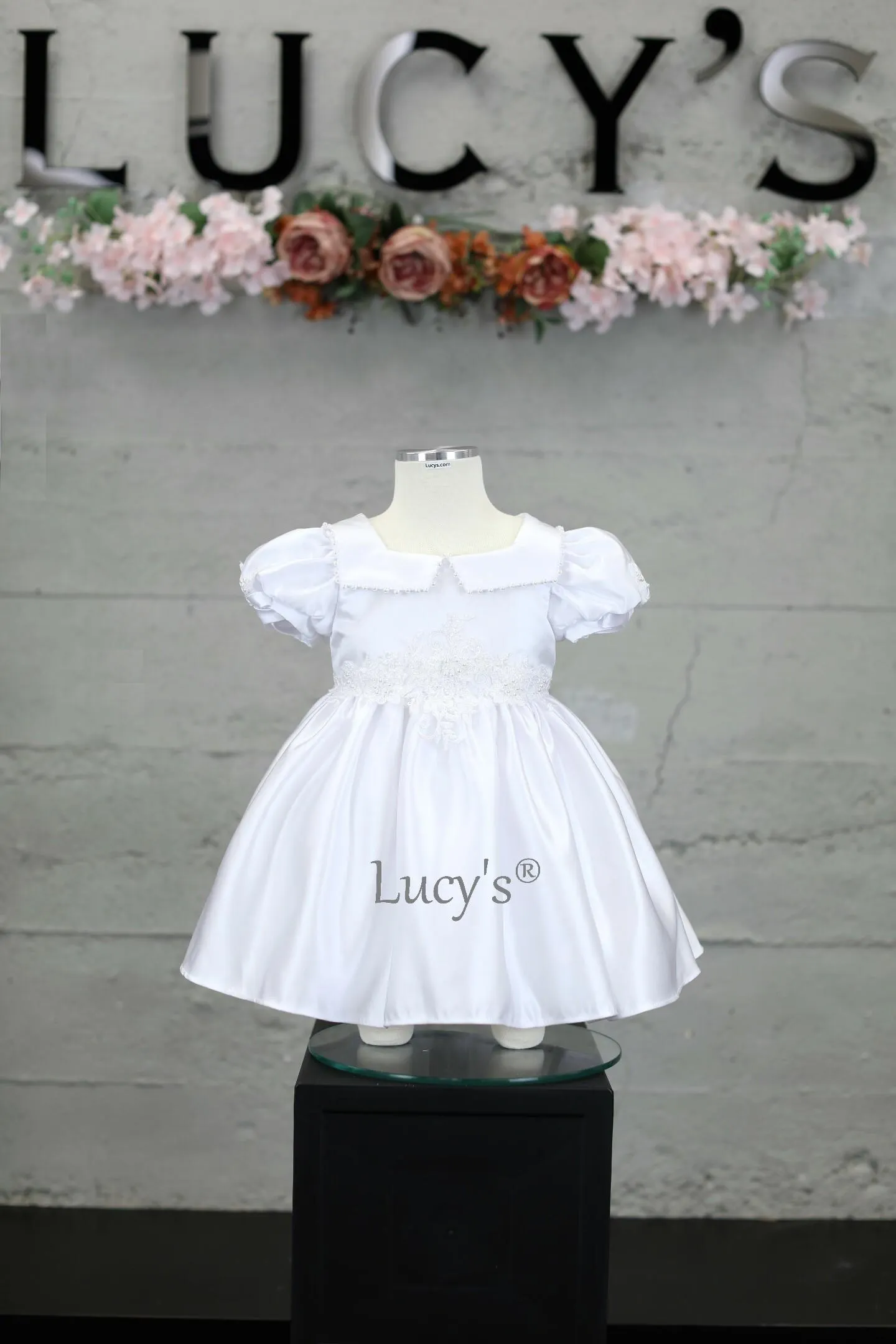 Susanna Baby Girl White Premium Flower Girl Baby Dress - Nimble | Lucy's