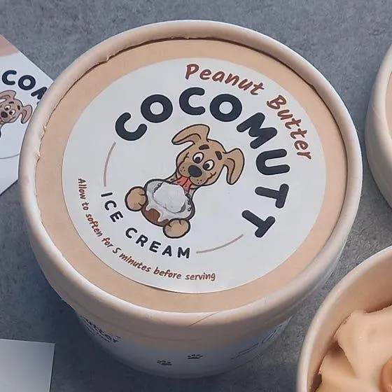 Cocomutt Dog Ice Cream Peanut Butter 120ml