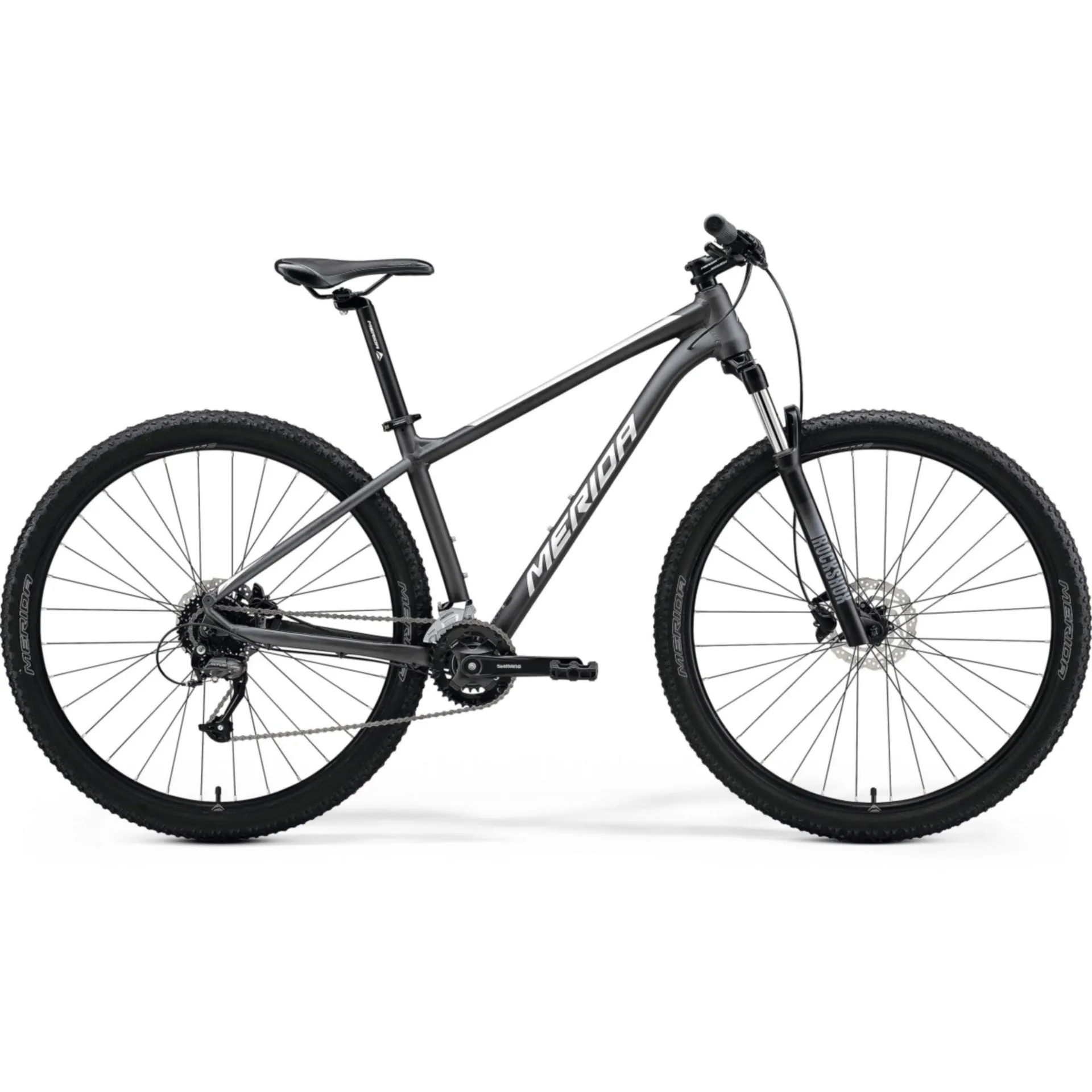 Merida Big Seven 60 2X Hardtail Mountain Bike Matt Dark Silver/Silver