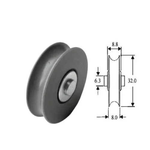 32mm Fixed Axle Nylon Roller – 50Kgs