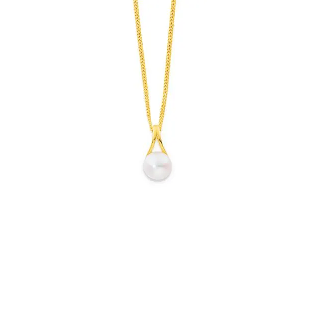 9ct Freshwater Pearl Split Bale Pendant