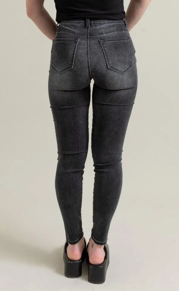 Black Washed Skinnys