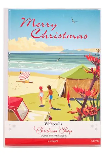 Whitcoulls Christmas Shop Boxed Cards New Zealand Summer Pack of 10