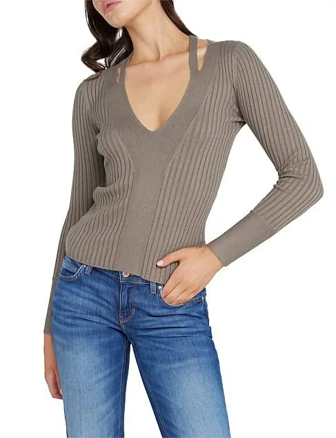 Long Sleeve V Neck Aline Sweater