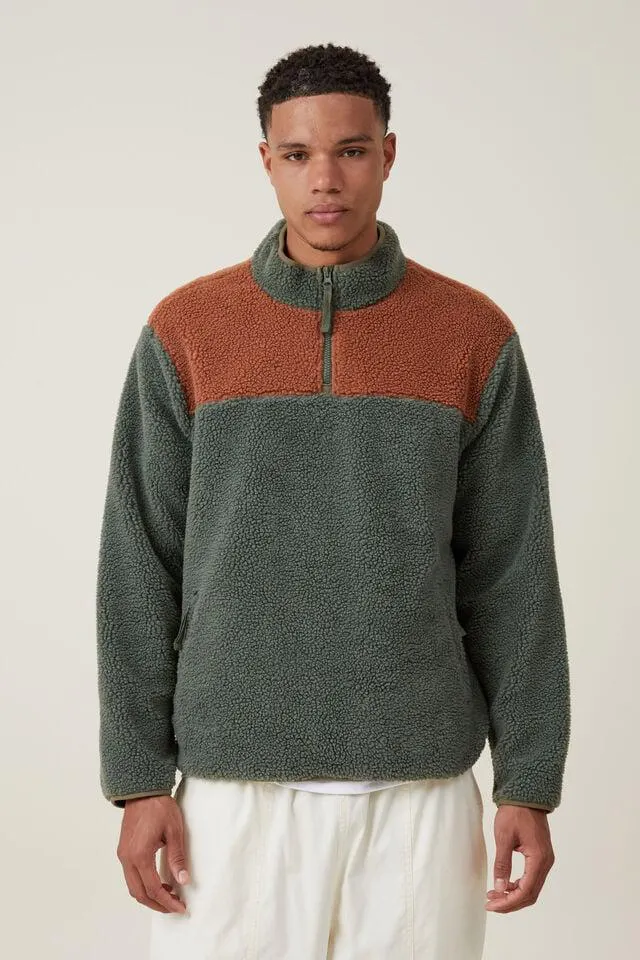 Quarter Zip Teddy Fleece