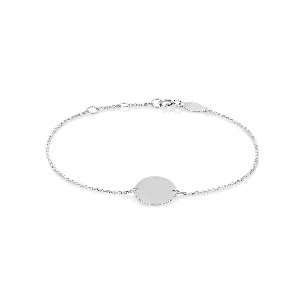 19cm Disc Bracelet in Sterling Silver