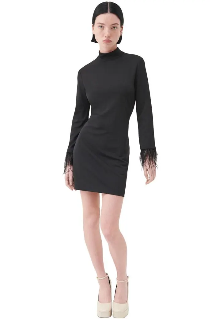Ione Feathered Mini Dress