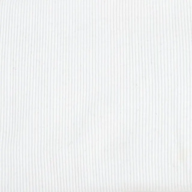 Ribbing Fabric, White- Width 60cm