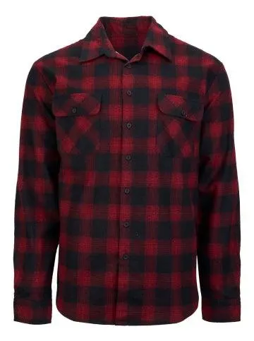 Men's Flannel Shirt in Red/blk
