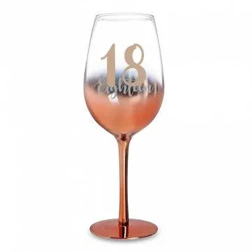 18 ROSE GOLD OMBRE WINE GLASS