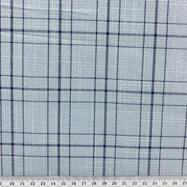 Check Suiting Fabric, Blue Check- 150cm
