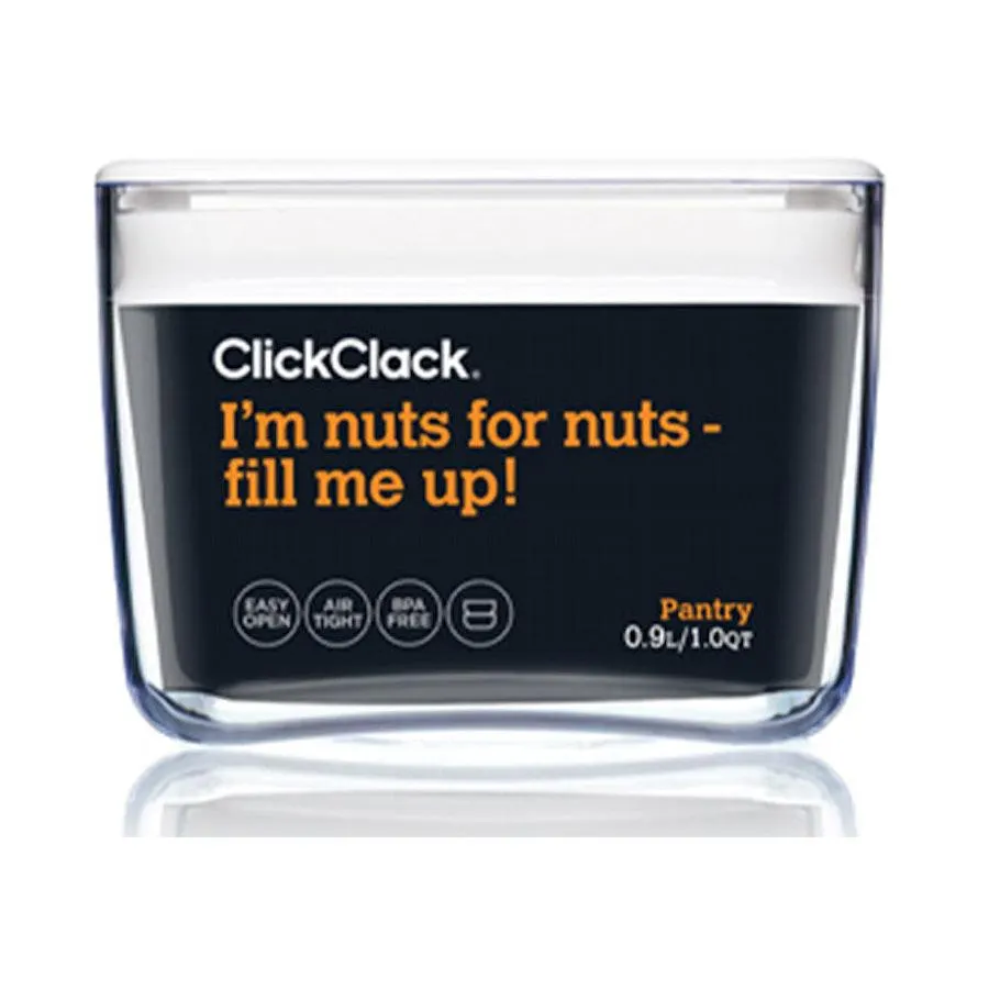 ClickClack Pantry Cube 0.9L Storage Container Set of 4 White