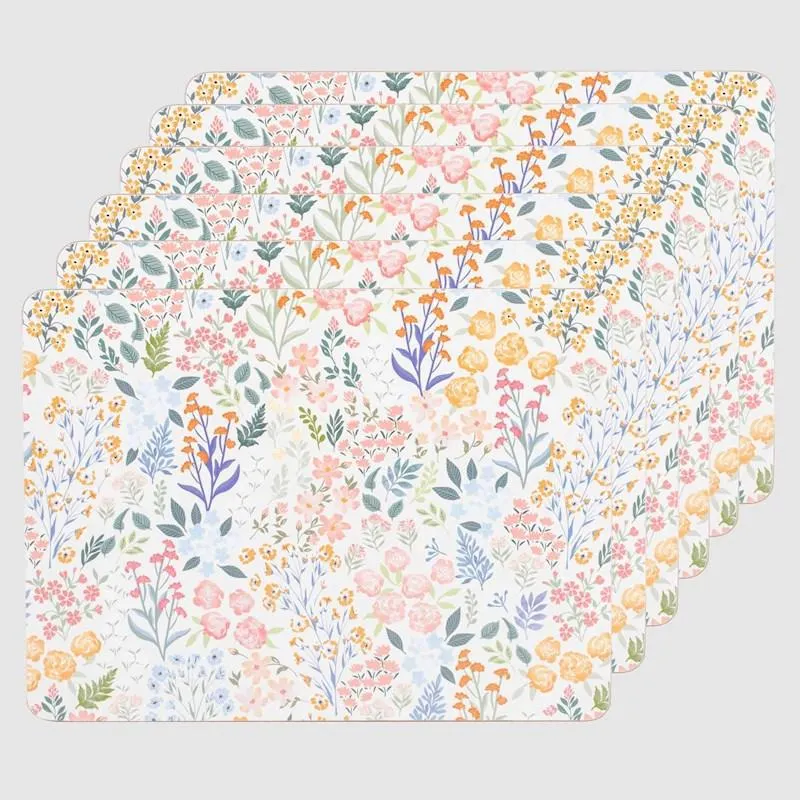 Just Home Cottage Flower Placemat Pack of 6