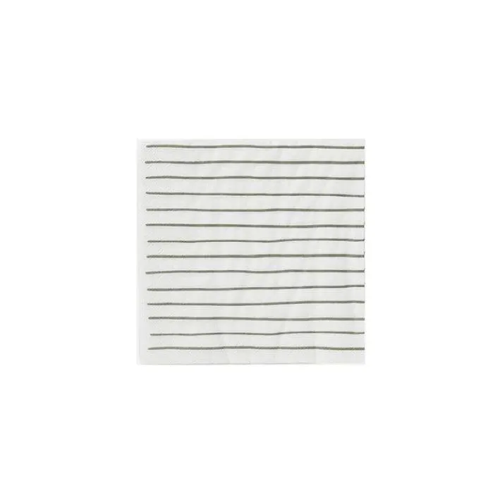 Stripe dinner napkins olive stripe (20)