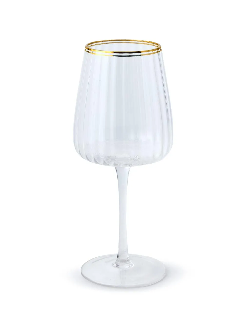 Momento Glint Wine Glass, Double Gold Rim
