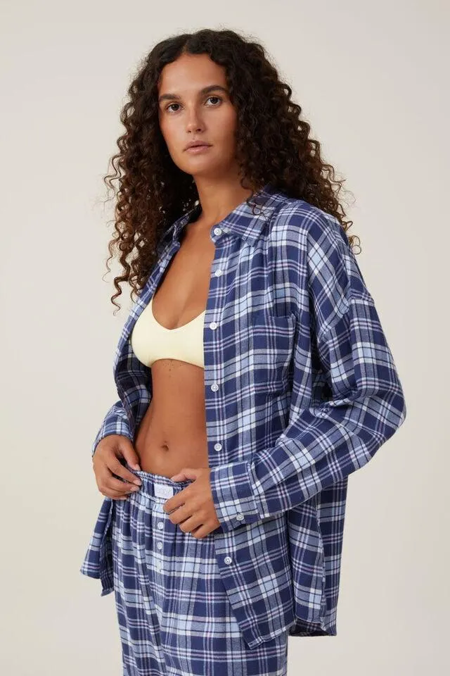 Flannel Boyfriend Long Sleeve Shirt
