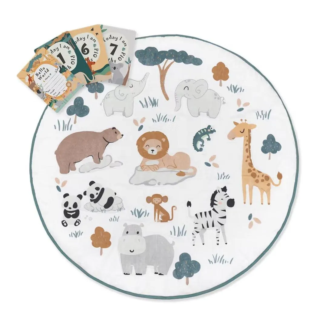 Lolli Living Day at the Zoo Playmat & Milestone Cards