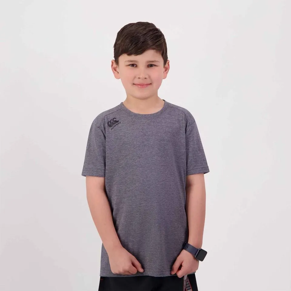 KIDS VAPODRI SHORT SLEEVE TEMPO T-SHIRT IN GREY