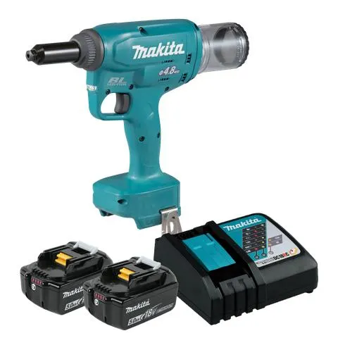 Makita LXT Cordless Rivet Gun 2.4-4.8mm Brushless 18V 5Ah