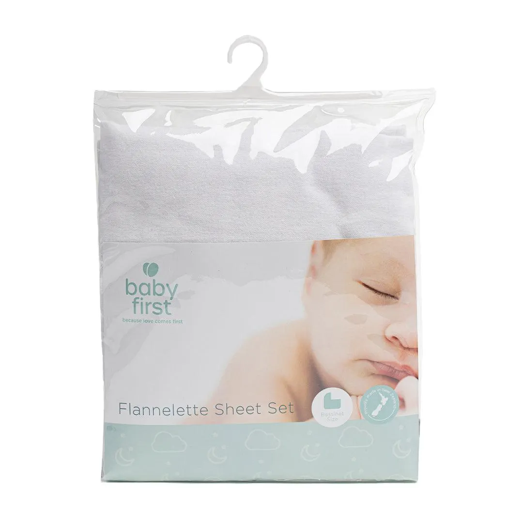 Baby First Large Bassinet Flannelette Sheet Set