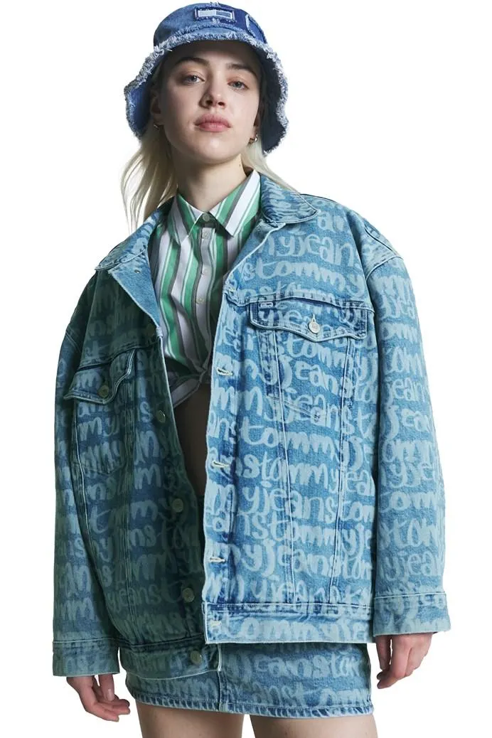 Daisy Logo Oversized Denim Jacket