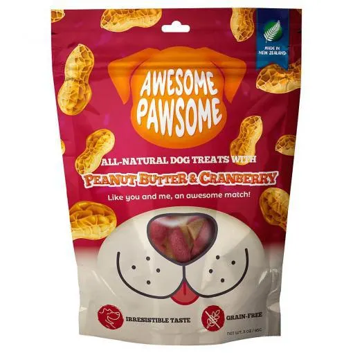 Awesome Pawsome Peanut Butter & Cranberry Dog Treats