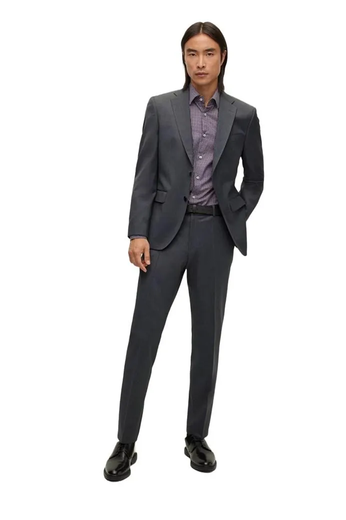 Regular Fit Jacket In Virgin Wool Serge